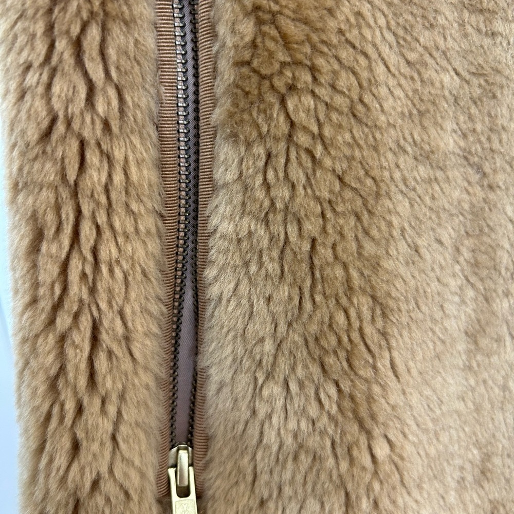 J.CREW gold brown Shearling Vest